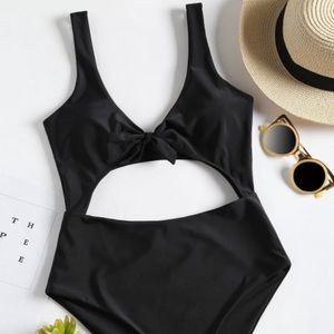 Bow tie Cut out One Piece